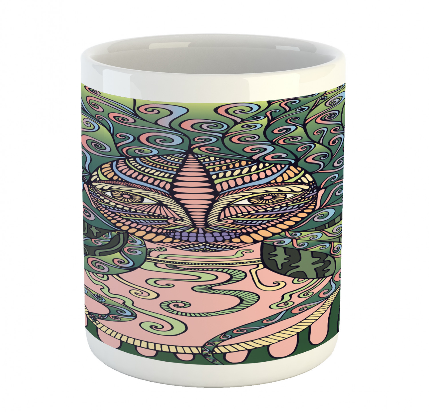Ambesonne Abstract Surreal Ceramic Coffee Mug Cup for Water Tea Drinks, 11 oz - Picture 129 of 244
