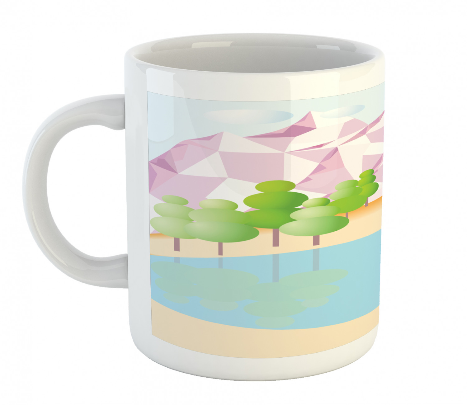 Ambesonne Abstract Surreal Ceramic Coffee Mug Cup for Water Tea Drinks, 11 oz - Picture 195 of 244