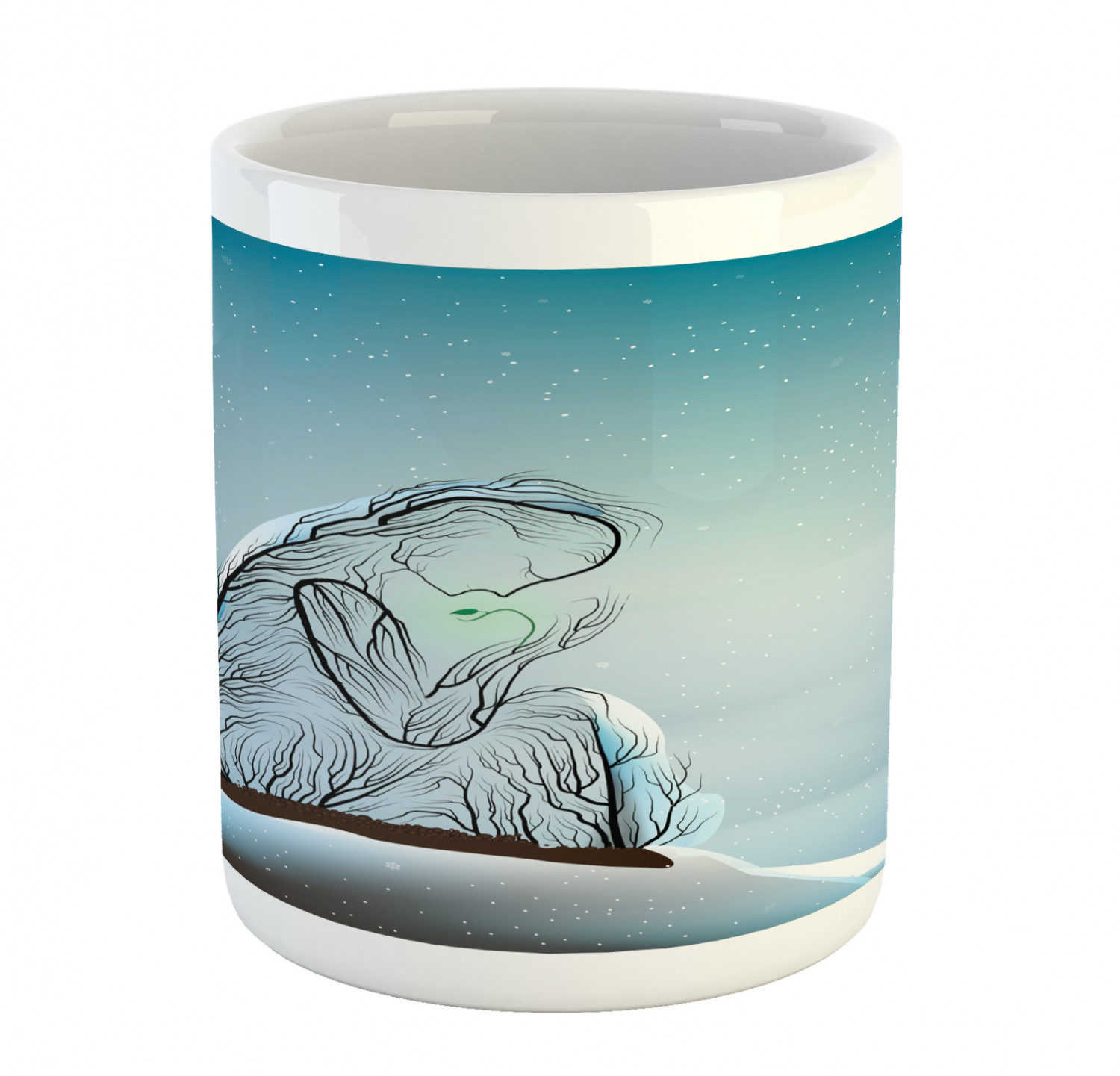 Ambesonne Abstract Surreal Ceramic Coffee Mug Cup for Water Tea Drinks, 11 oz - Picture 157 of 244