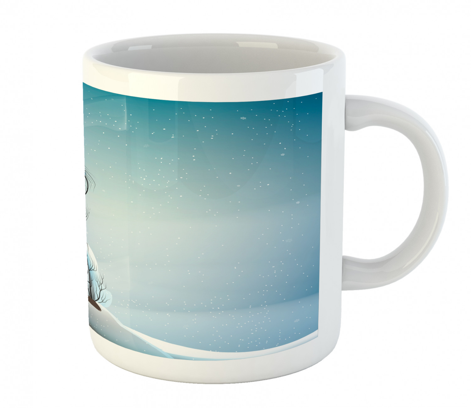 Ambesonne Abstract Surreal Ceramic Coffee Mug Cup for Water Tea Drinks, 11 oz - Picture 158 of 244