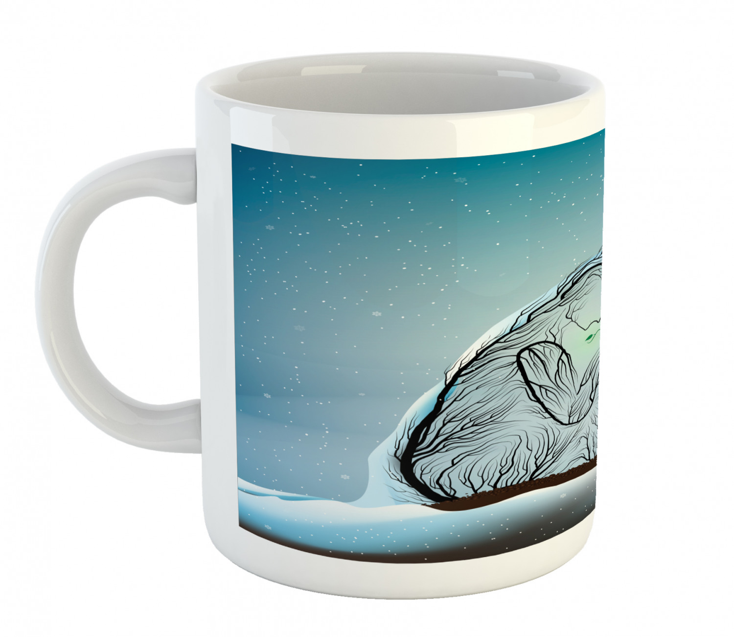 Ambesonne Abstract Surreal Ceramic Coffee Mug Cup for Water Tea Drinks, 11 oz - Picture 159 of 244