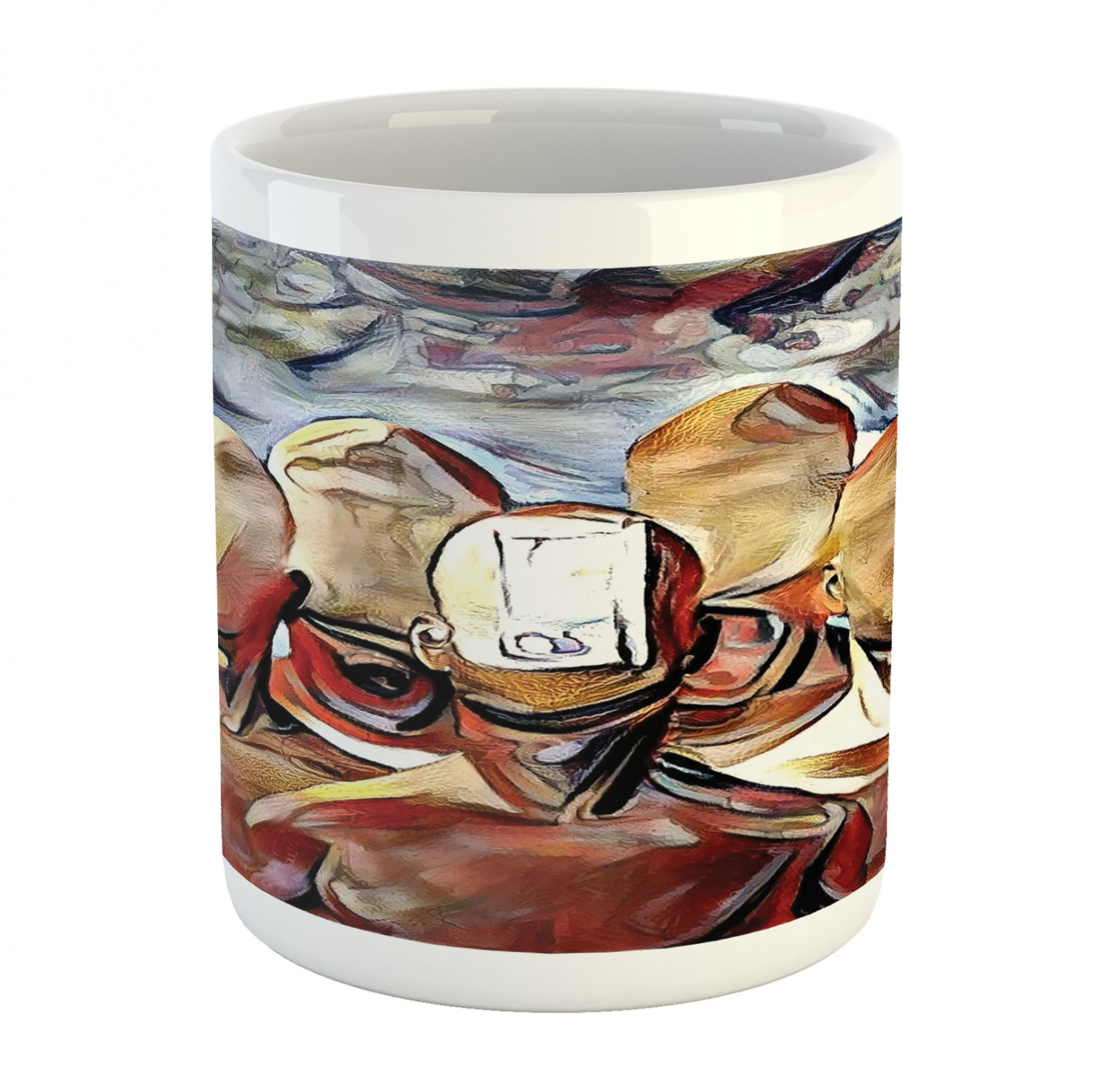 Ambesonne Abstract Surreal Ceramic Coffee Mug Cup for Water Tea Drinks, 11 oz - Picture 57 of 244