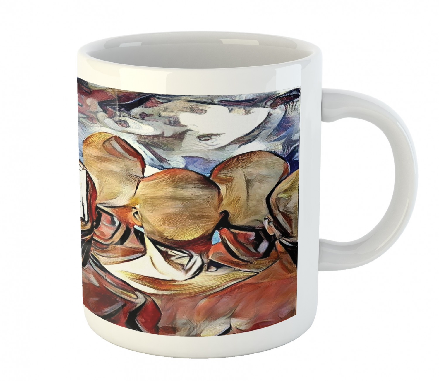 Ambesonne Abstract Surreal Ceramic Coffee Mug Cup for Water Tea Drinks, 11 oz - Picture 58 of 244