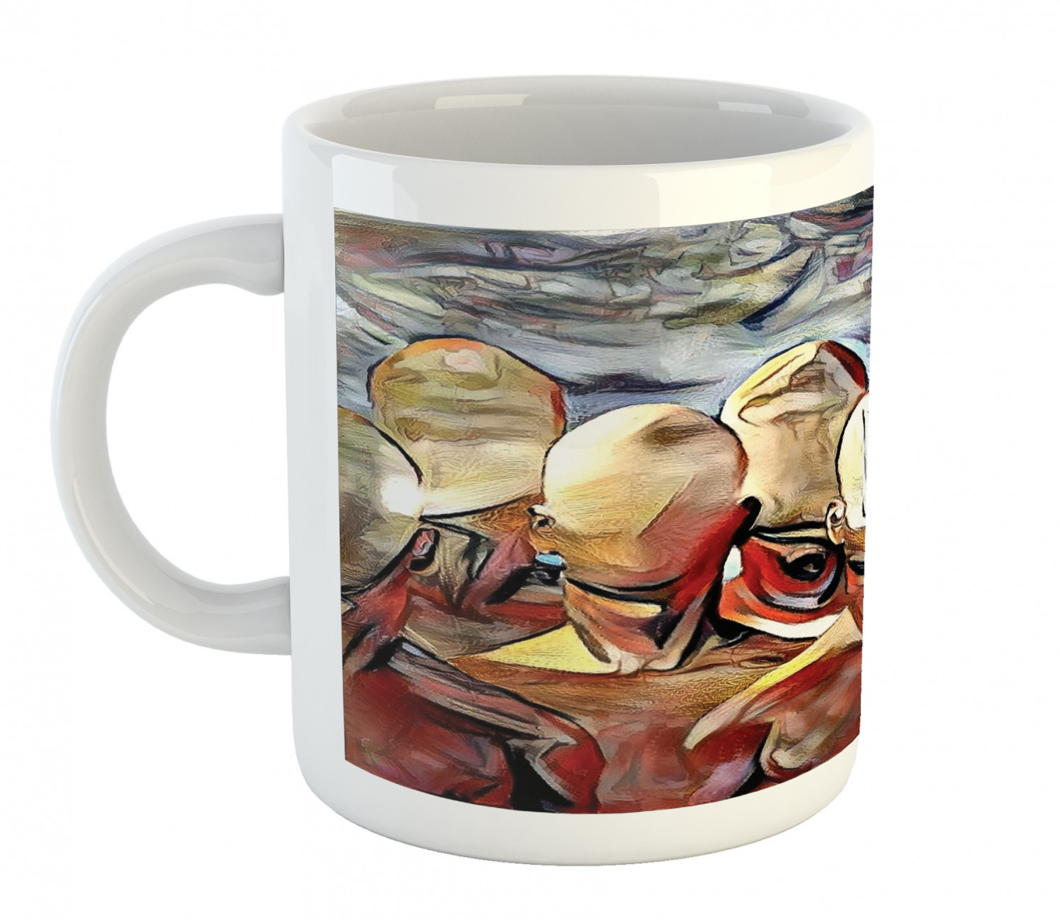 Ambesonne Abstract Surreal Ceramic Coffee Mug Cup for Water Tea Drinks, 11 oz - Picture 59 of 244
