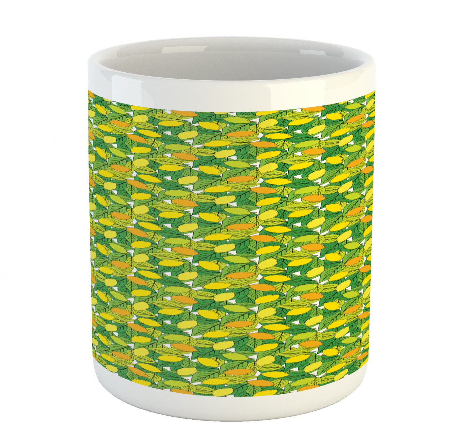 Ambesonne Lemons Pattern Ceramic Coffee Mug Cup for Water Tea Drinks, 11 oz - Picture 121 of 244