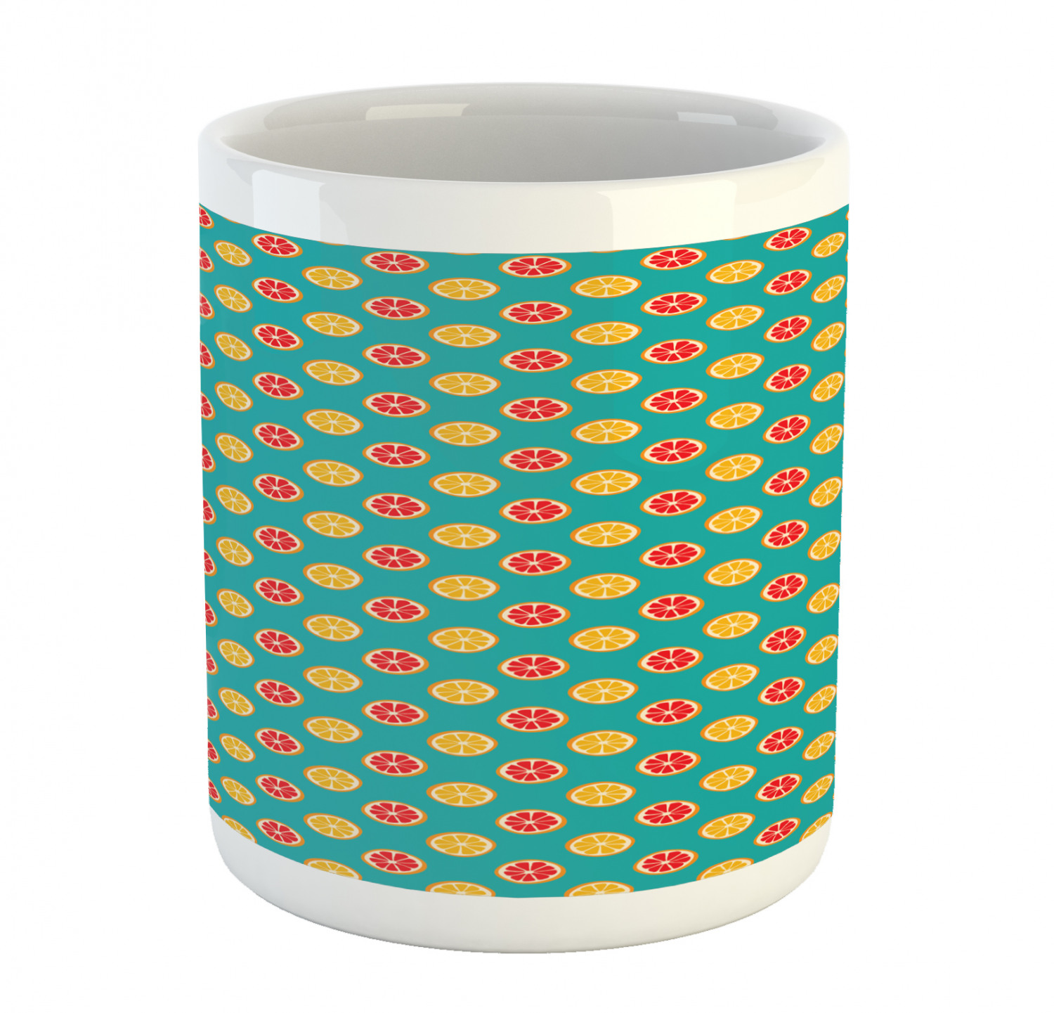 Ambesonne Lemons Pattern Ceramic Coffee Mug Cup for Water Tea Drinks, 11 oz - Picture 165 of 244
