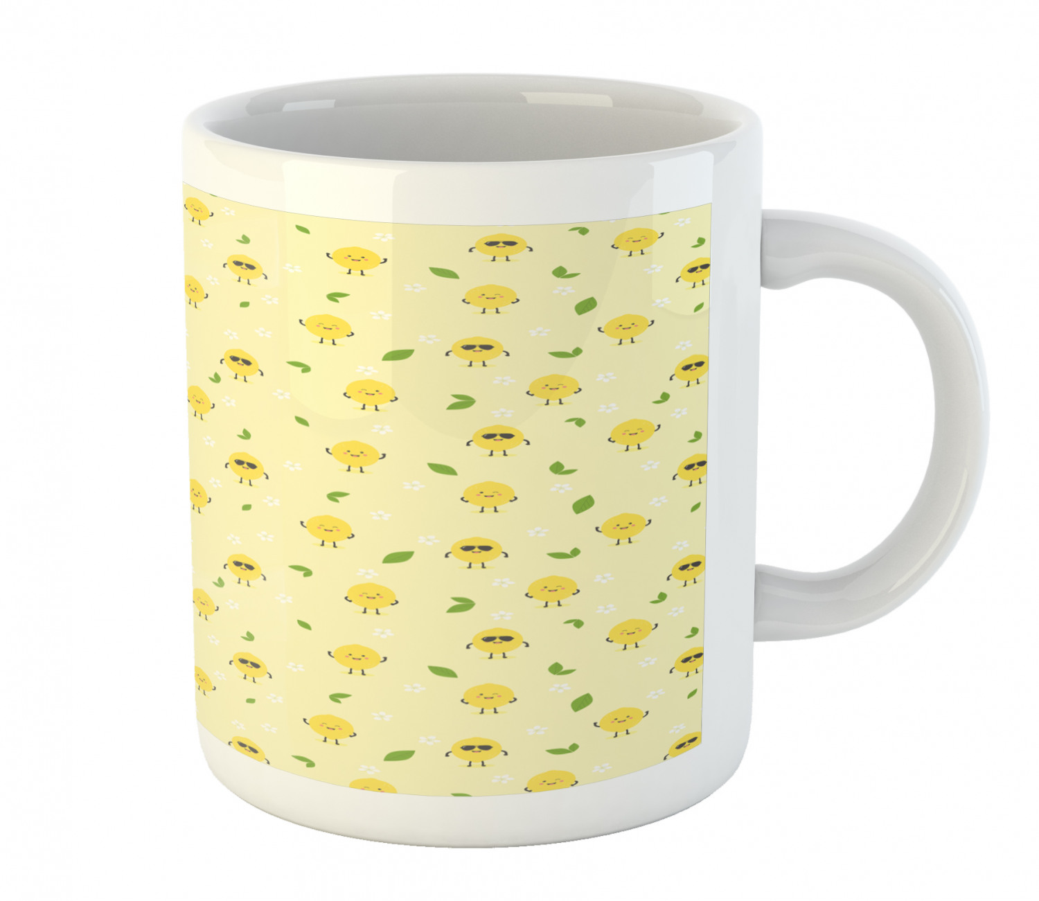 Ambesonne Lemons Pattern Ceramic Coffee Mug Cup for Water Tea Drinks, 11 oz - Picture 26 of 244