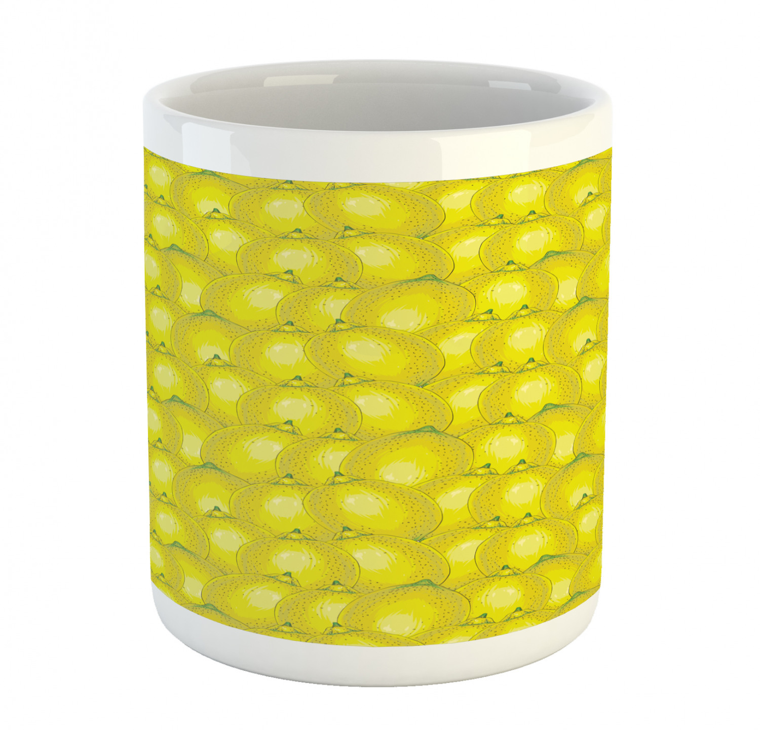 Ambesonne Lemons Pattern Ceramic Coffee Mug Cup for Water Tea Drinks, 11 oz - Picture 177 of 244