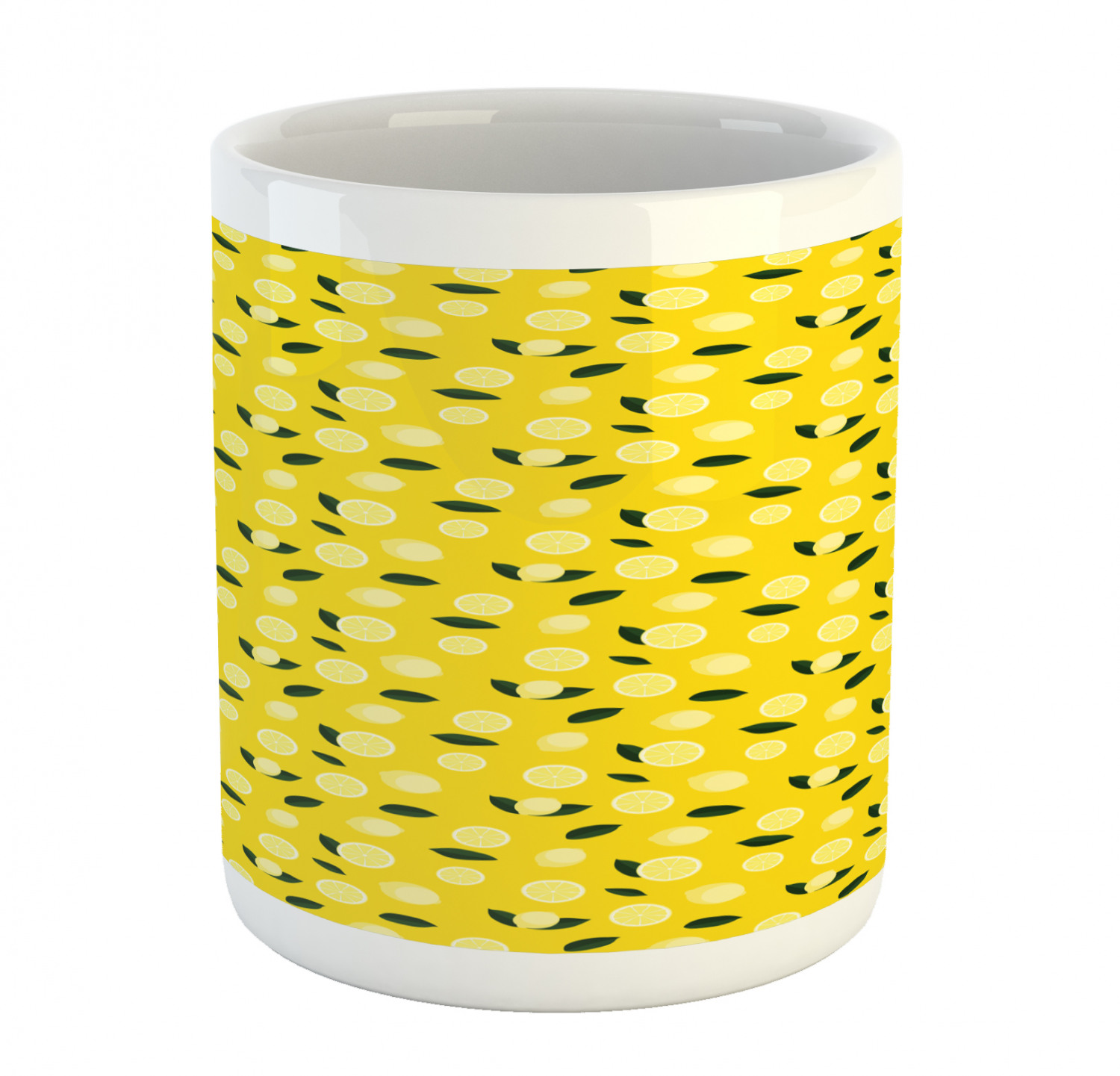 Ambesonne Lemons Pattern Ceramic Coffee Mug Cup for Water Tea Drinks, 11 oz - Picture 105 of 244