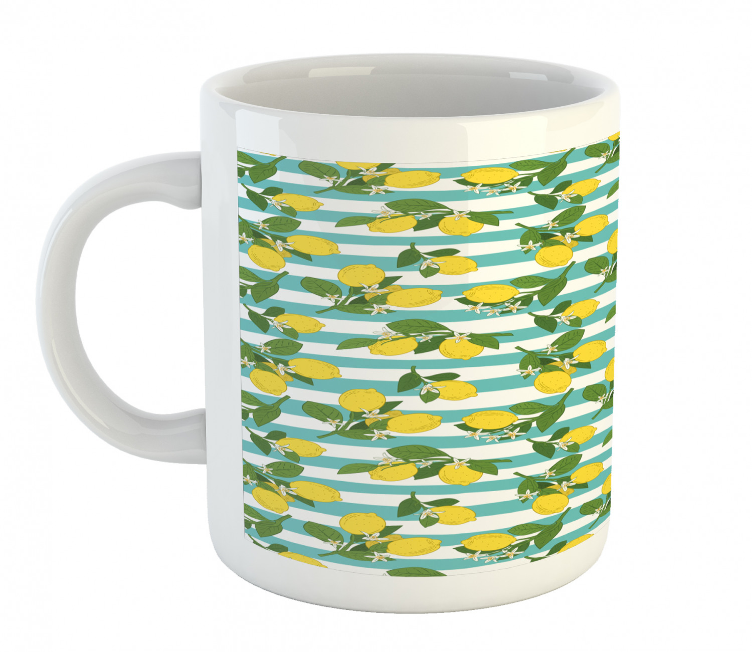 Ambesonne Lemons Pattern Ceramic Coffee Mug Cup for Water Tea Drinks, 11 oz - Picture 131 of 244