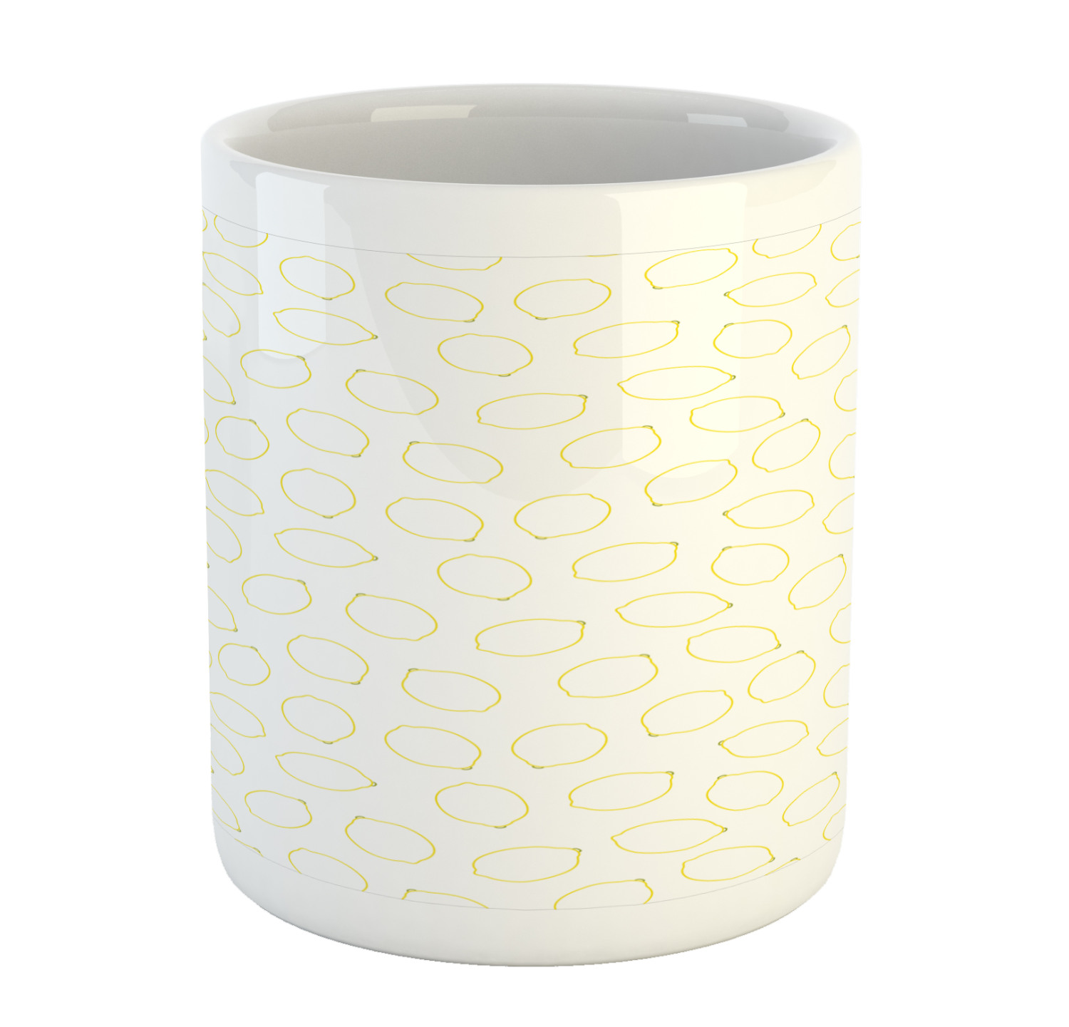 Ambesonne Lemons Pattern Ceramic Coffee Mug Cup for Water Tea Drinks, 11 oz - Picture 185 of 244