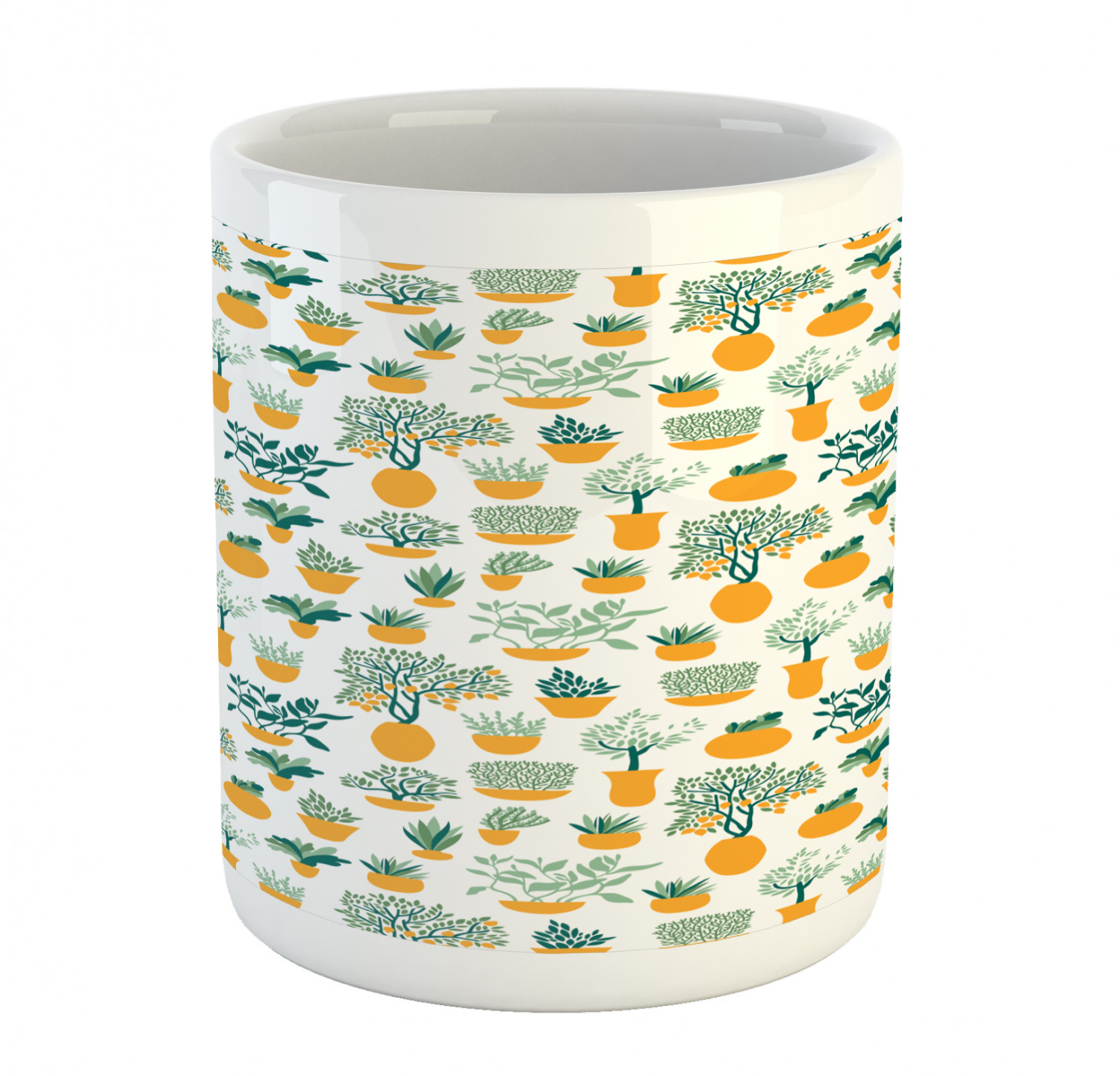 Ambesonne Lemons Pattern Ceramic Coffee Mug Cup for Water Tea Drinks, 11 oz - Picture 217 of 244