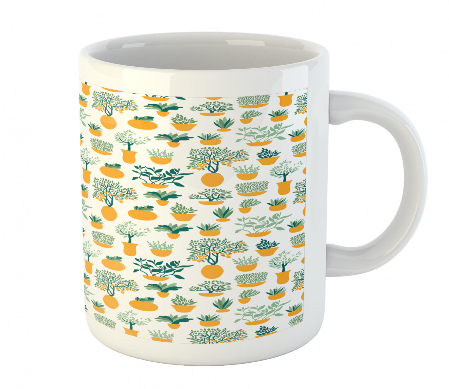 Ambesonne Lemons Pattern Ceramic Coffee Mug Cup for Water Tea Drinks, 11 oz - Picture 218 of 244