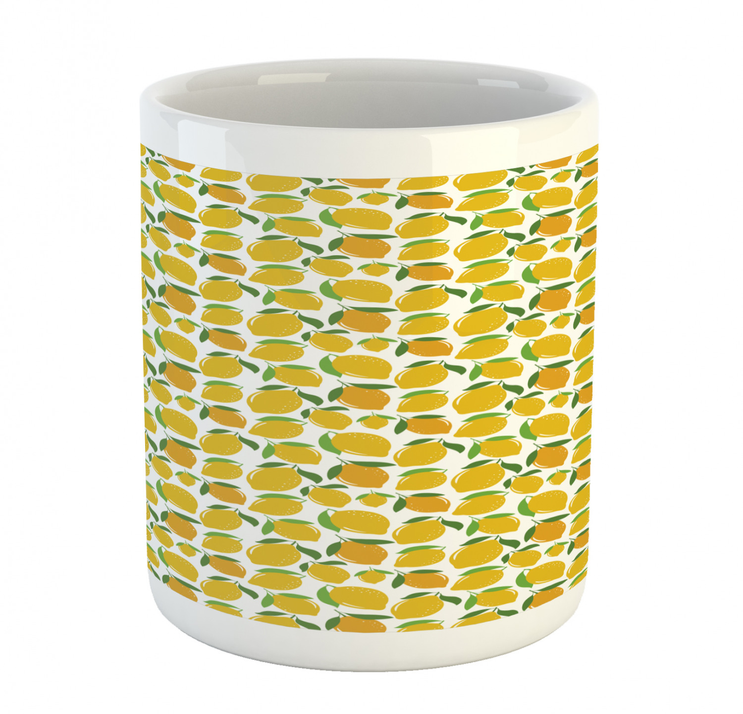 Ambesonne Lemons Pattern Ceramic Coffee Mug Cup for Water Tea Drinks, 11 oz - Picture 97 of 244