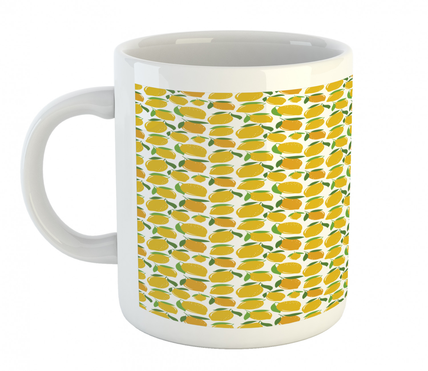 Ambesonne Lemons Pattern Ceramic Coffee Mug Cup for Water Tea Drinks, 11 oz - Picture 99 of 244