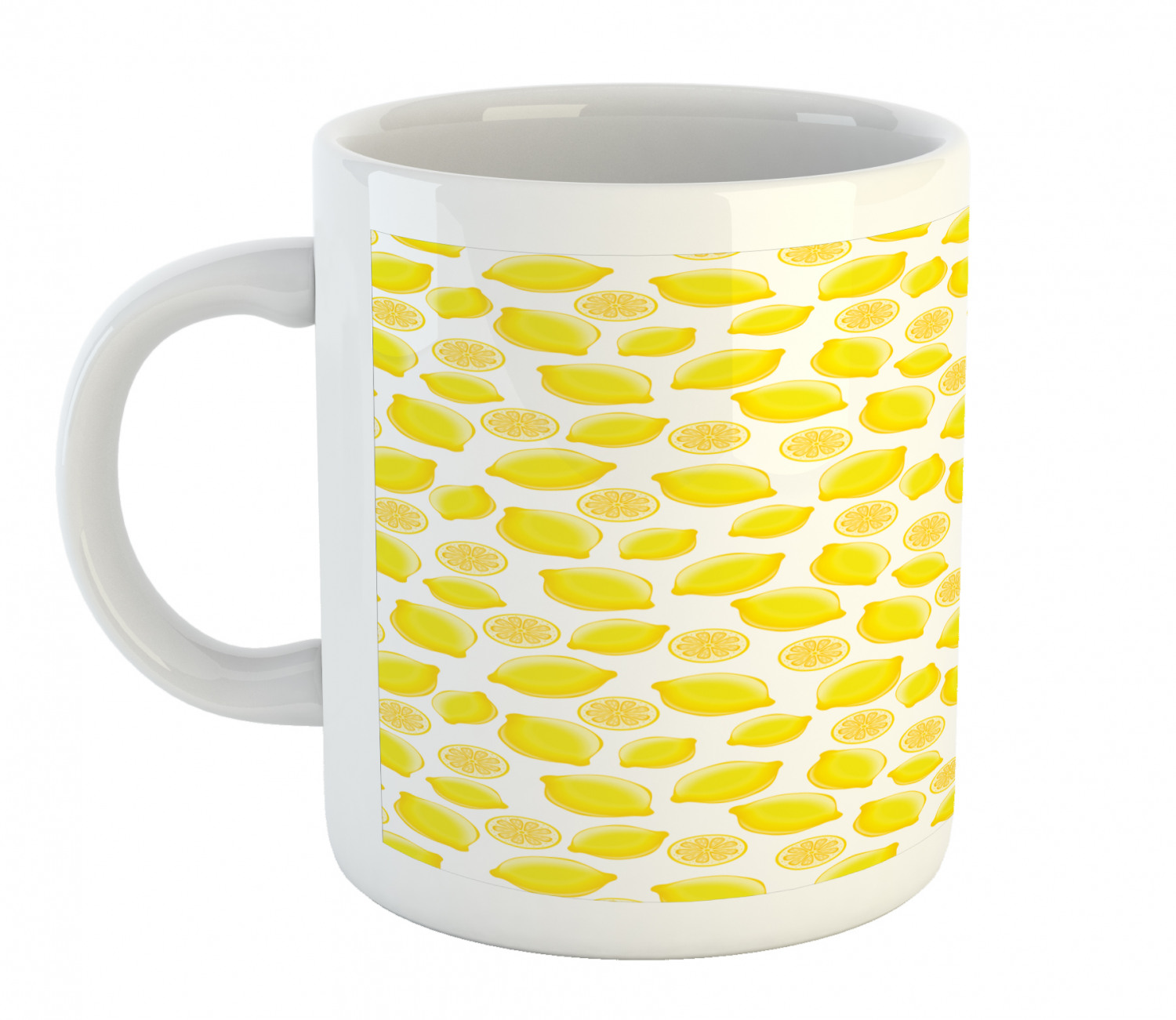 Ambesonne Lemons Pattern Ceramic Coffee Mug Cup for Water Tea Drinks, 11 oz - Picture 91 of 244