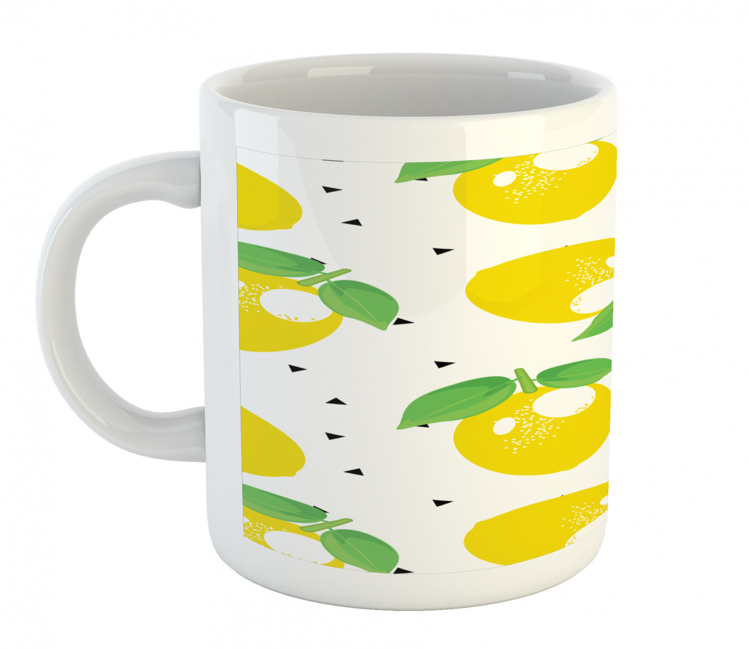 Ambesonne Lemons Pattern Ceramic Coffee Mug Cup for Water Tea Drinks, 11 oz - Picture 19 of 244