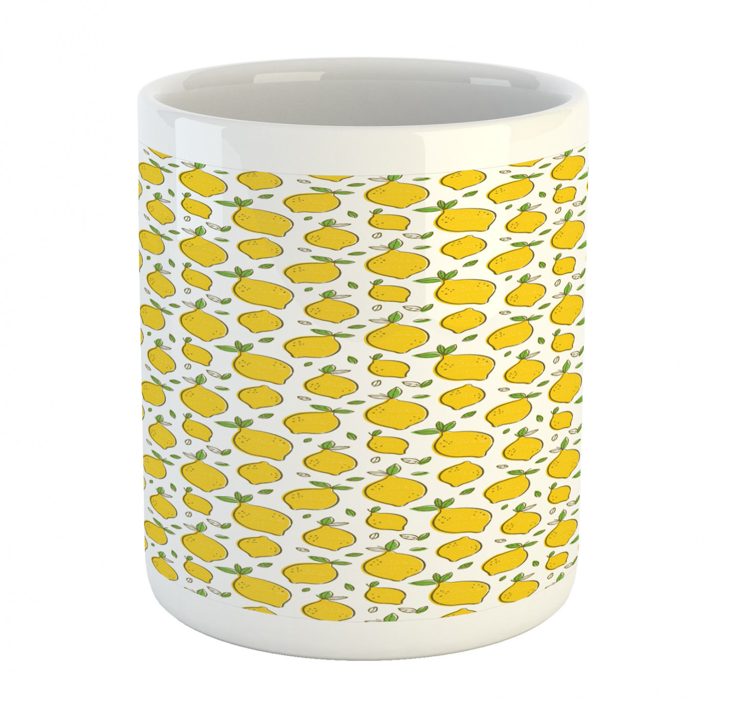 Ambesonne Lemons Pattern Ceramic Coffee Mug Cup for Water Tea Drinks, 11 oz - Picture 33 of 244