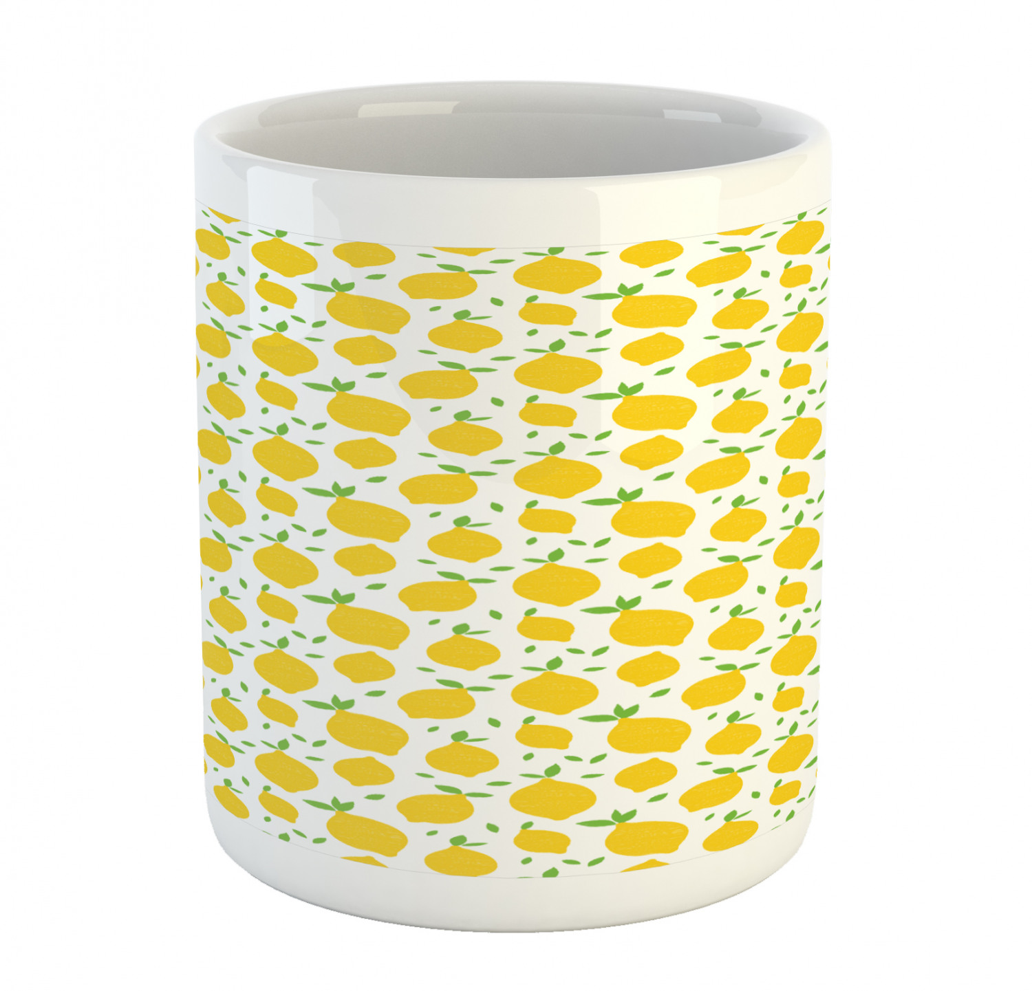 Ambesonne Lemons Pattern Ceramic Coffee Mug Cup for Water Tea Drinks, 11 oz - Picture 137 of 244