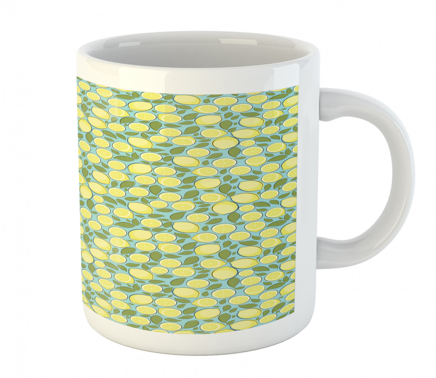 Ambesonne Lemons Pattern Ceramic Coffee Mug Cup for Water Tea Drinks, 11 oz - Picture 38 of 244