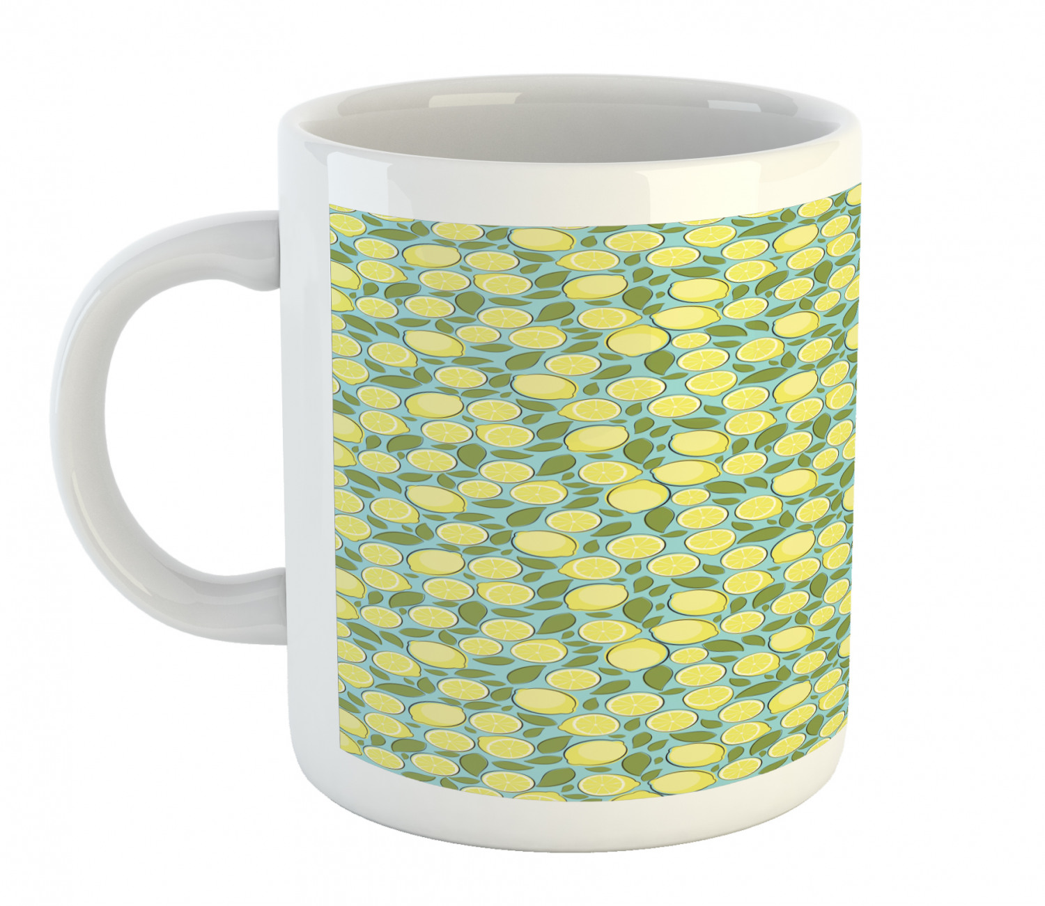 Ambesonne Lemons Pattern Ceramic Coffee Mug Cup for Water Tea Drinks, 11 oz - Picture 39 of 244