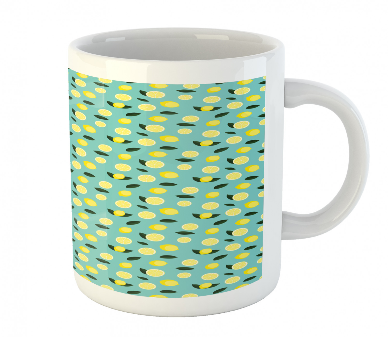Ambesonne Lemons Pattern Ceramic Coffee Mug Cup for Water Tea Drinks, 11 oz - Picture 62 of 244
