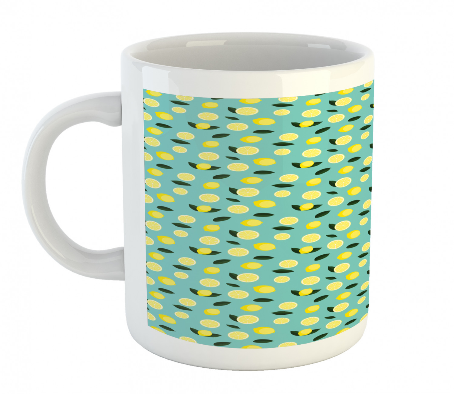Ambesonne Lemons Pattern Ceramic Coffee Mug Cup for Water Tea Drinks, 11 oz - Picture 63 of 244