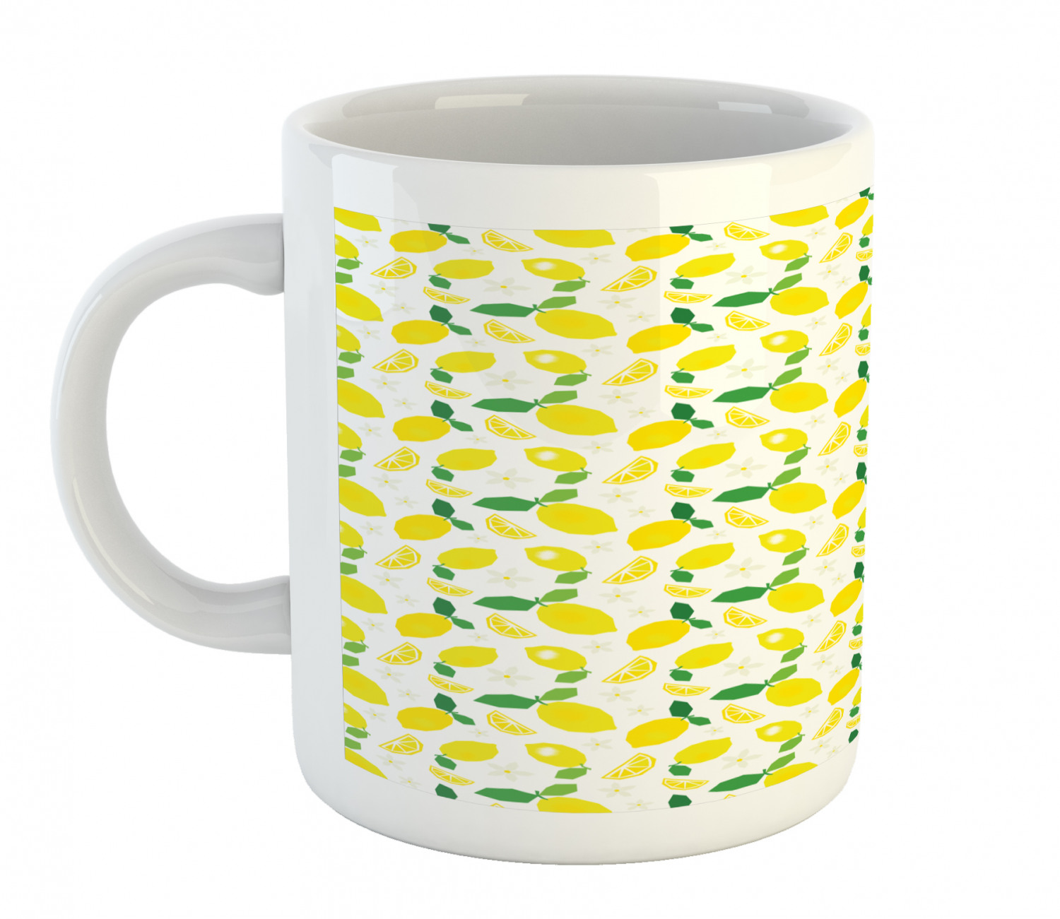 Ambesonne Lemons Pattern Ceramic Coffee Mug Cup for Water Tea Drinks, 11 oz - Picture 51 of 244