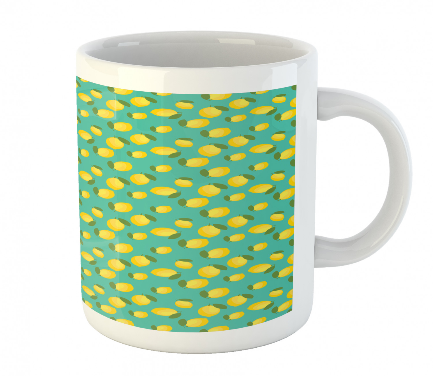 Ambesonne Lemons Pattern Ceramic Coffee Mug Cup for Water Tea Drinks, 11 oz - Picture 74 of 244