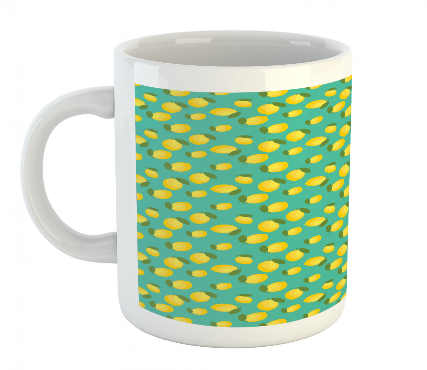 Ambesonne Lemons Pattern Ceramic Coffee Mug Cup for Water Tea Drinks, 11 oz - Picture 75 of 244