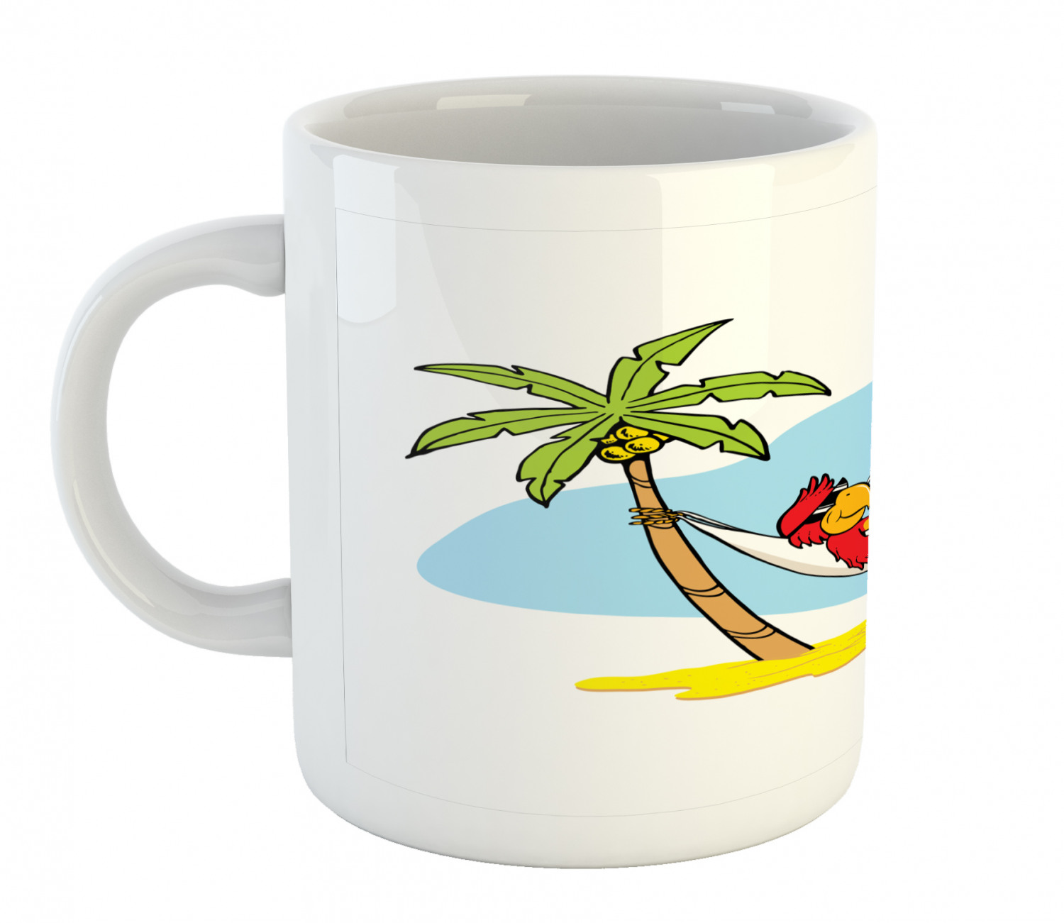 Ambesonne Beach Theme Ceramic Coffee Mug Cup for Water Tea Drinks, 11 ...