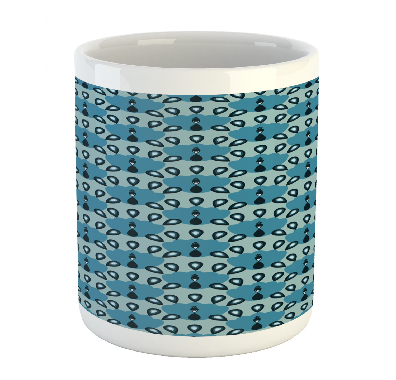 Coffee Unique Mug 11 oz Printed Ceramic Design Cup Ambesonne