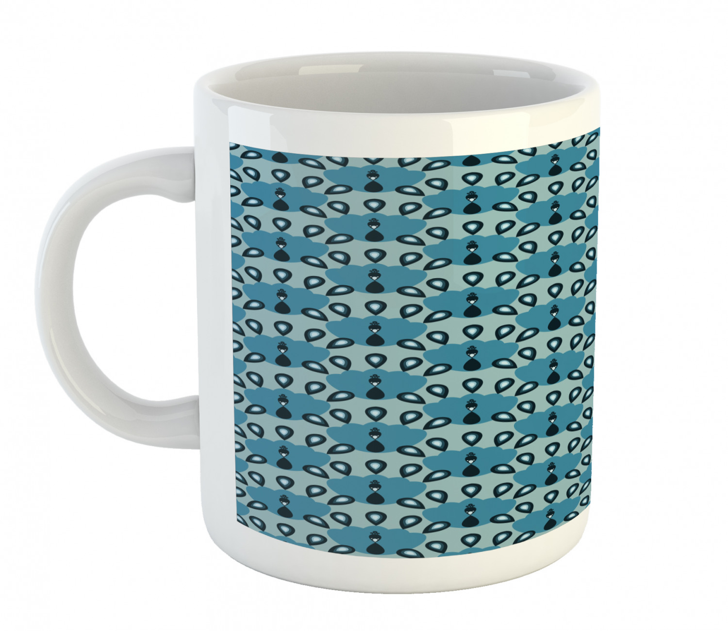 Coffee Unique Mug 11 oz Printed Ceramic Design Cup Ambesonne