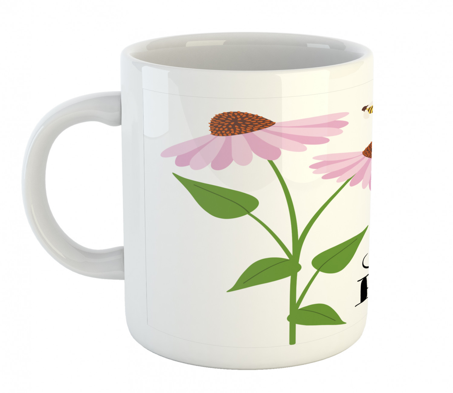 Coffee Unique Mug 11 oz Printed Ceramic Design Cup Ambesonne