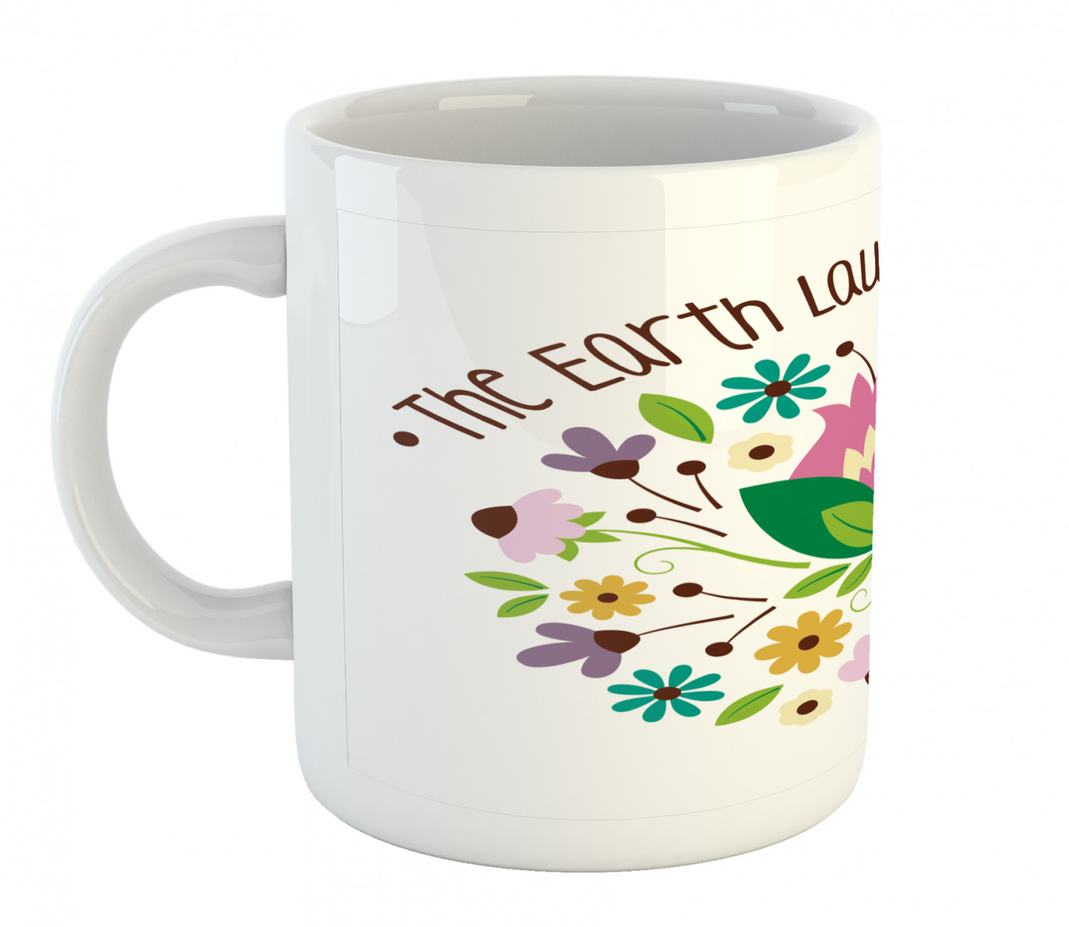 Coffee Unique Mug 11 oz Printed Ceramic Design Cup Ambesonne