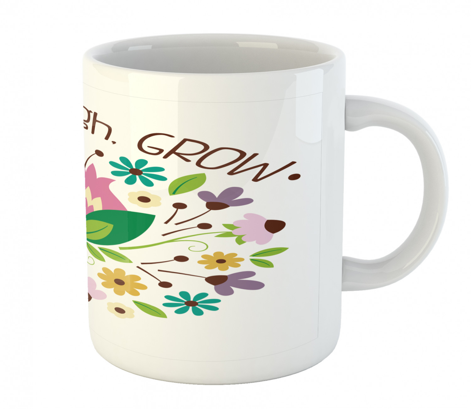 Coffee Unique Mug 11 oz Printed Ceramic Design Cup Ambesonne