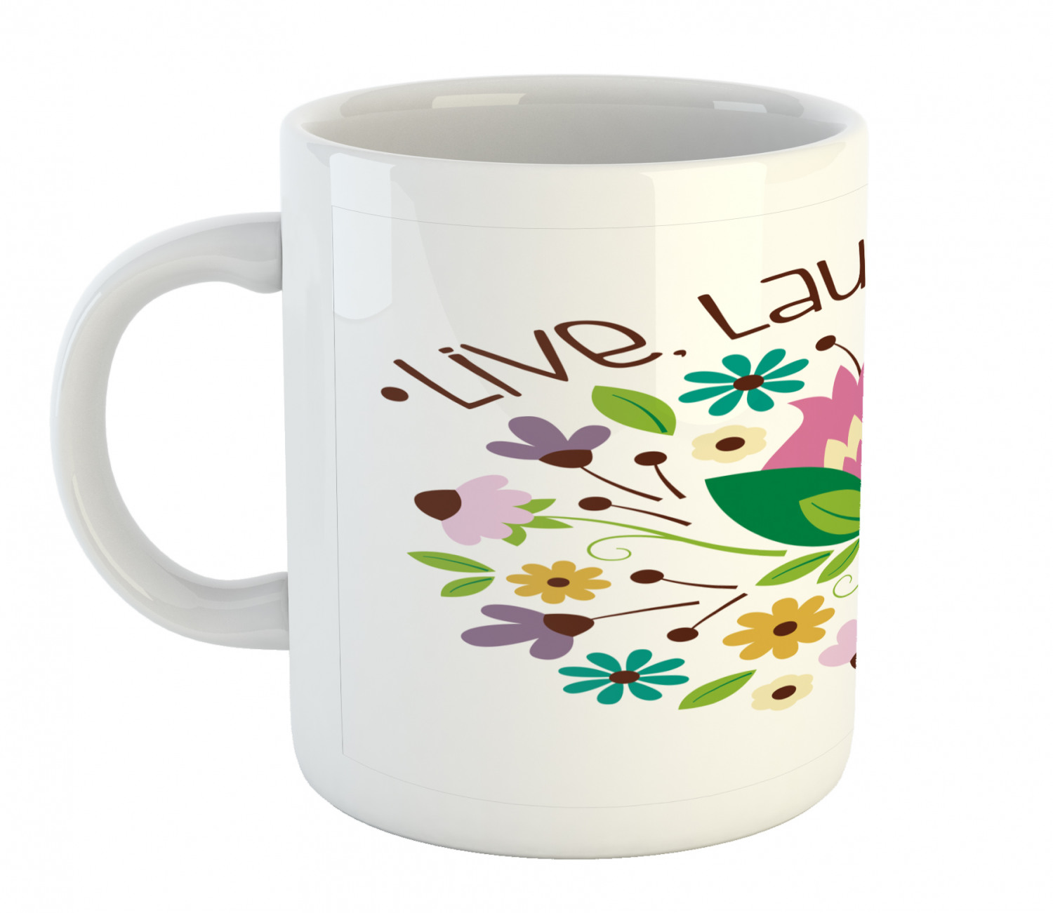 Coffee Unique Mug 11 oz Printed Ceramic Design Cup Ambesonne