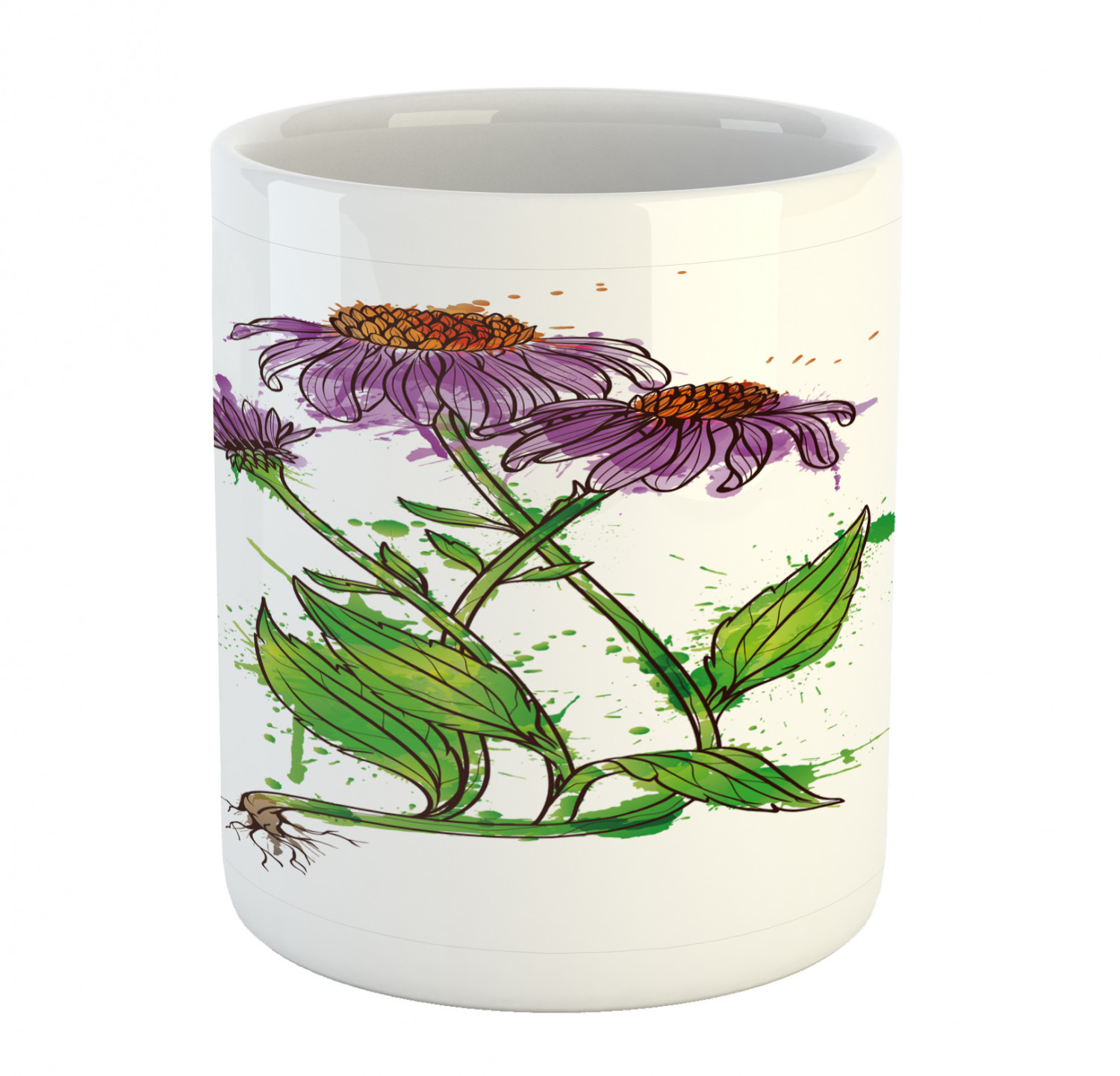 Coffee Unique Mug 11 oz Printed Ceramic Design Cup Ambesonne