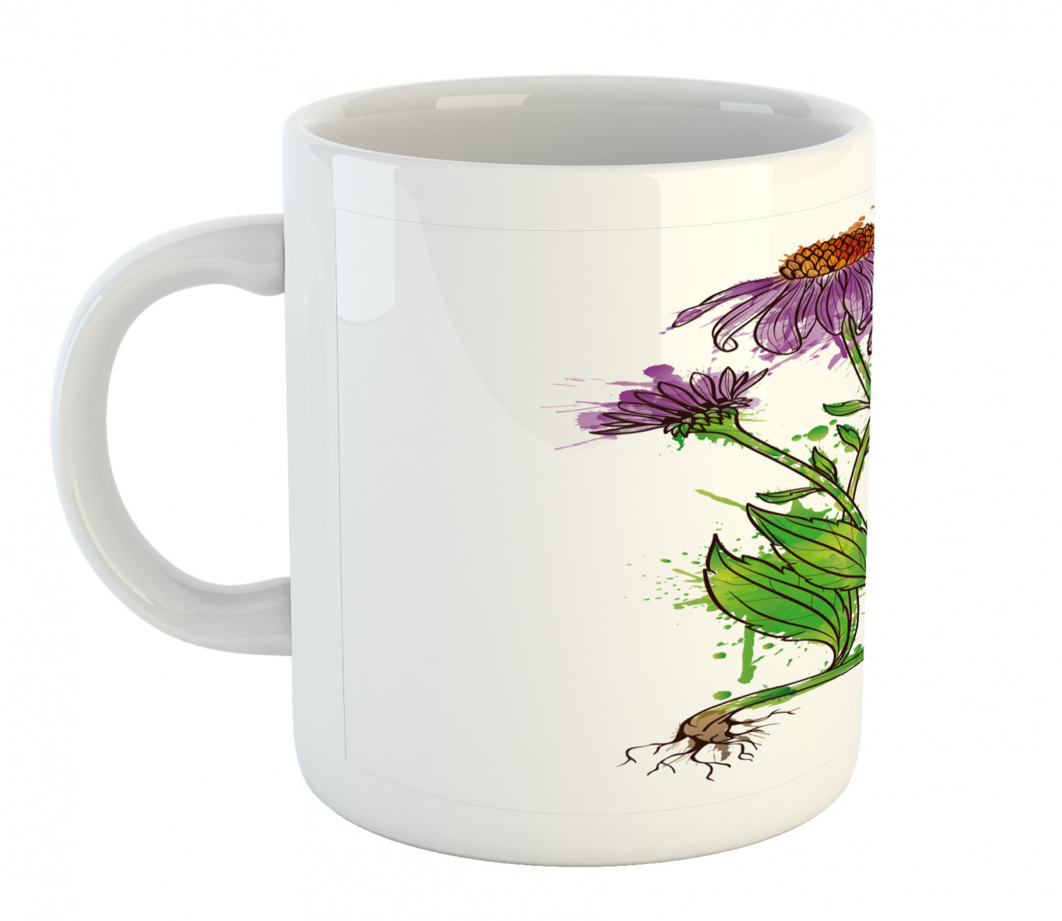 Coffee Unique Mug 11 oz Printed Ceramic Design Cup Ambesonne