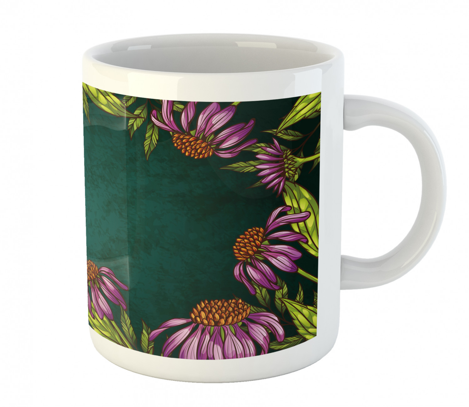 Coffee Unique Mug 11 oz Printed Ceramic Design Cup Ambesonne