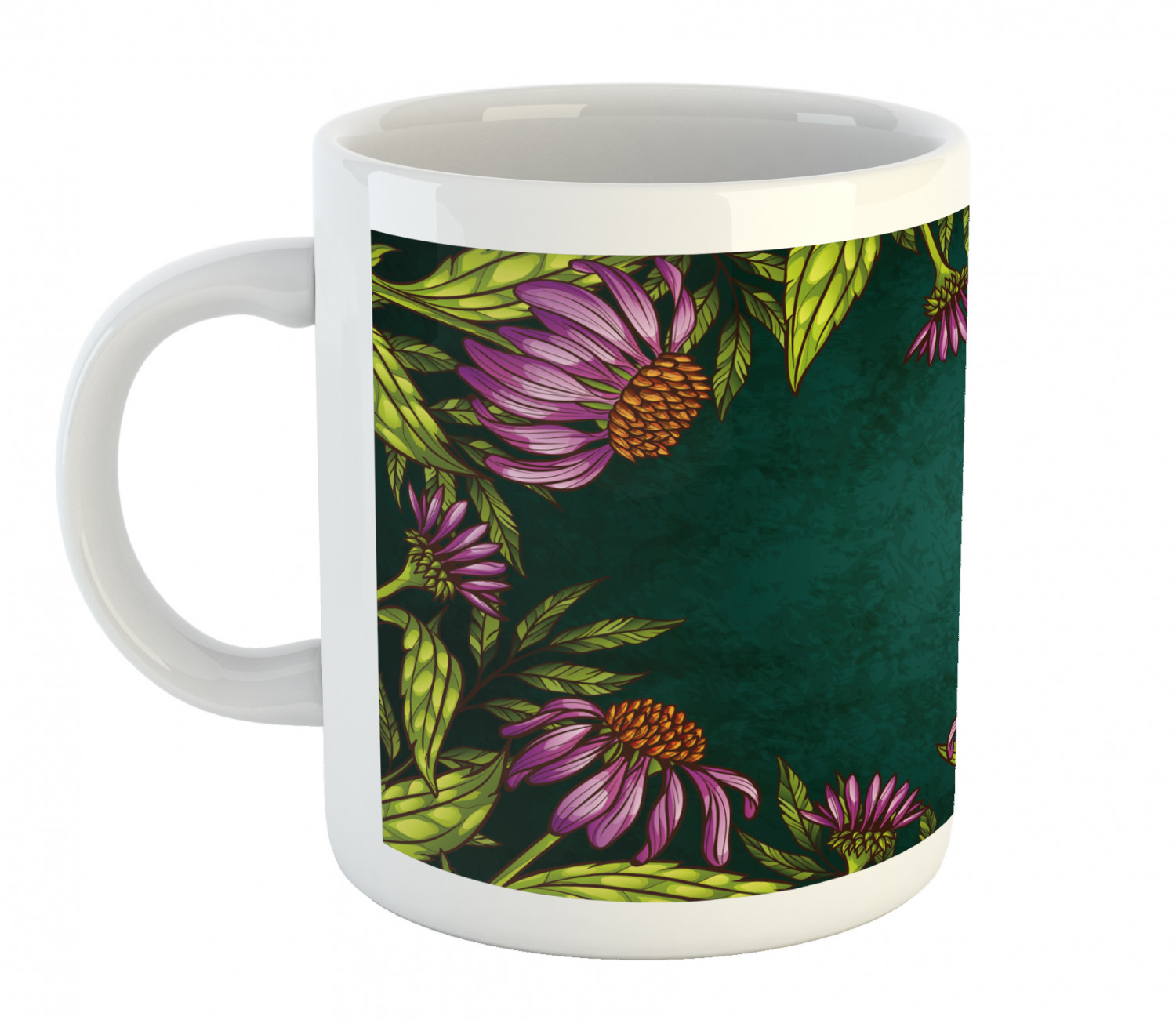 Coffee Unique Mug 11 oz Printed Ceramic Design Cup Ambesonne