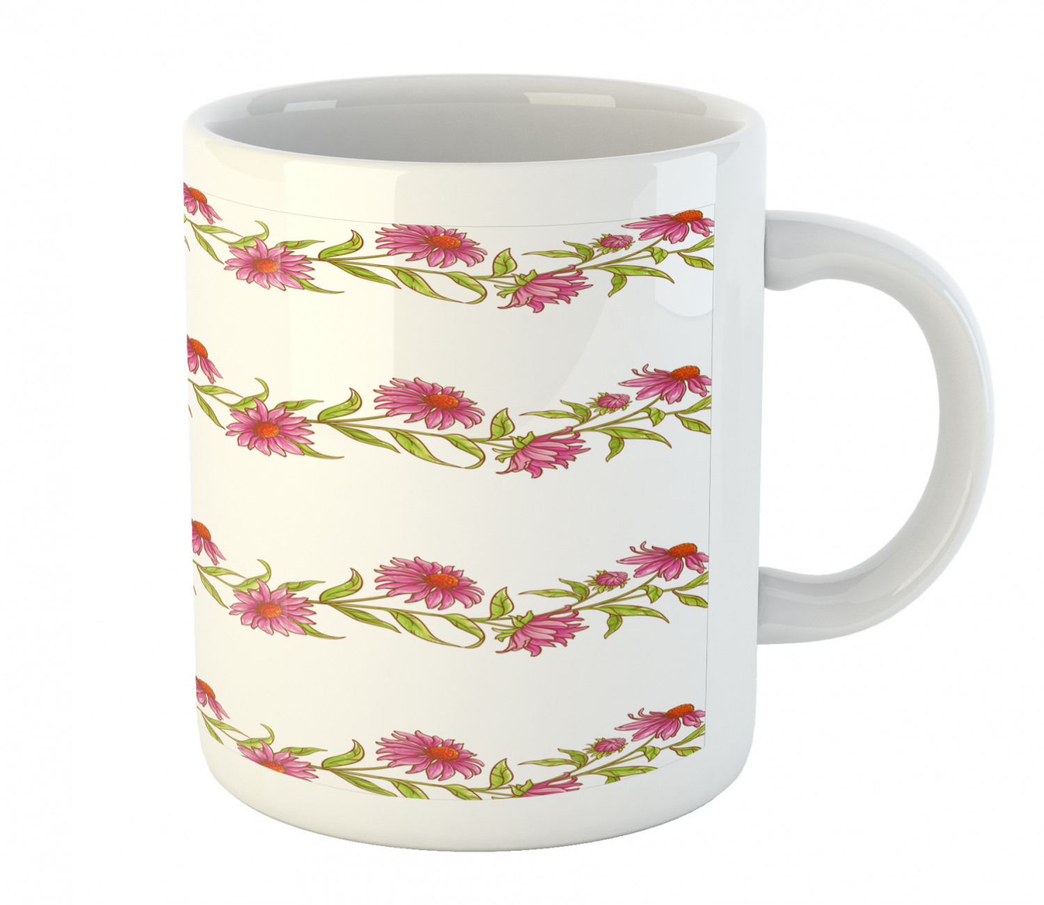 Coffee Unique Mug 11 oz Printed Ceramic Design Cup Ambesonne