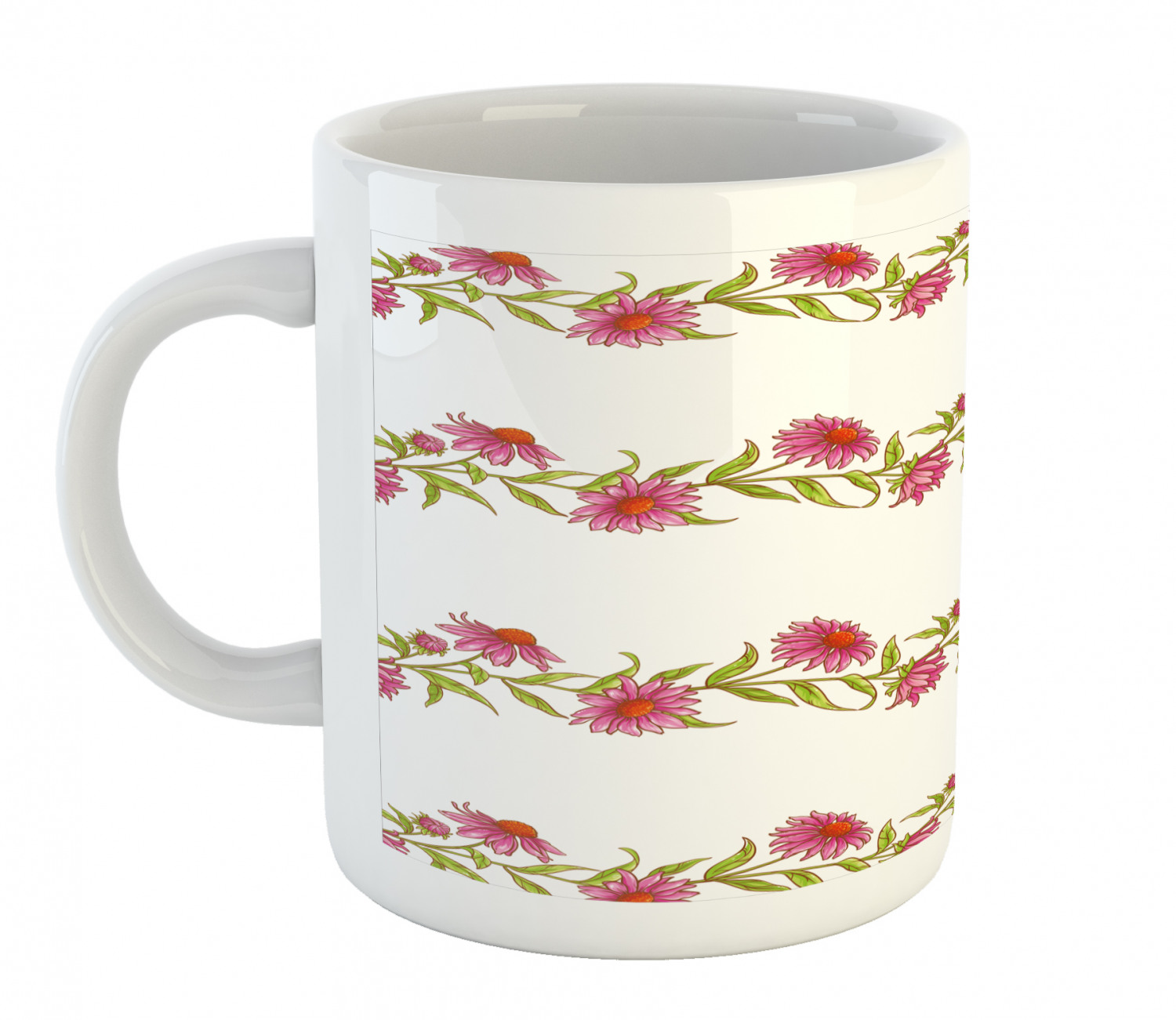 Coffee Unique Mug 11 oz Printed Ceramic Design Cup Ambesonne