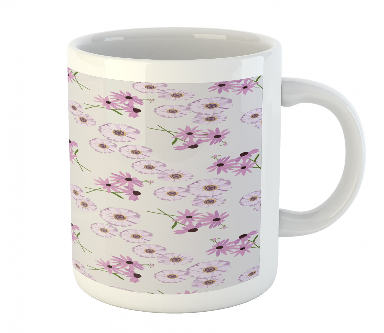 Coffee Unique Mug 11 oz Printed Ceramic Design Cup Ambesonne