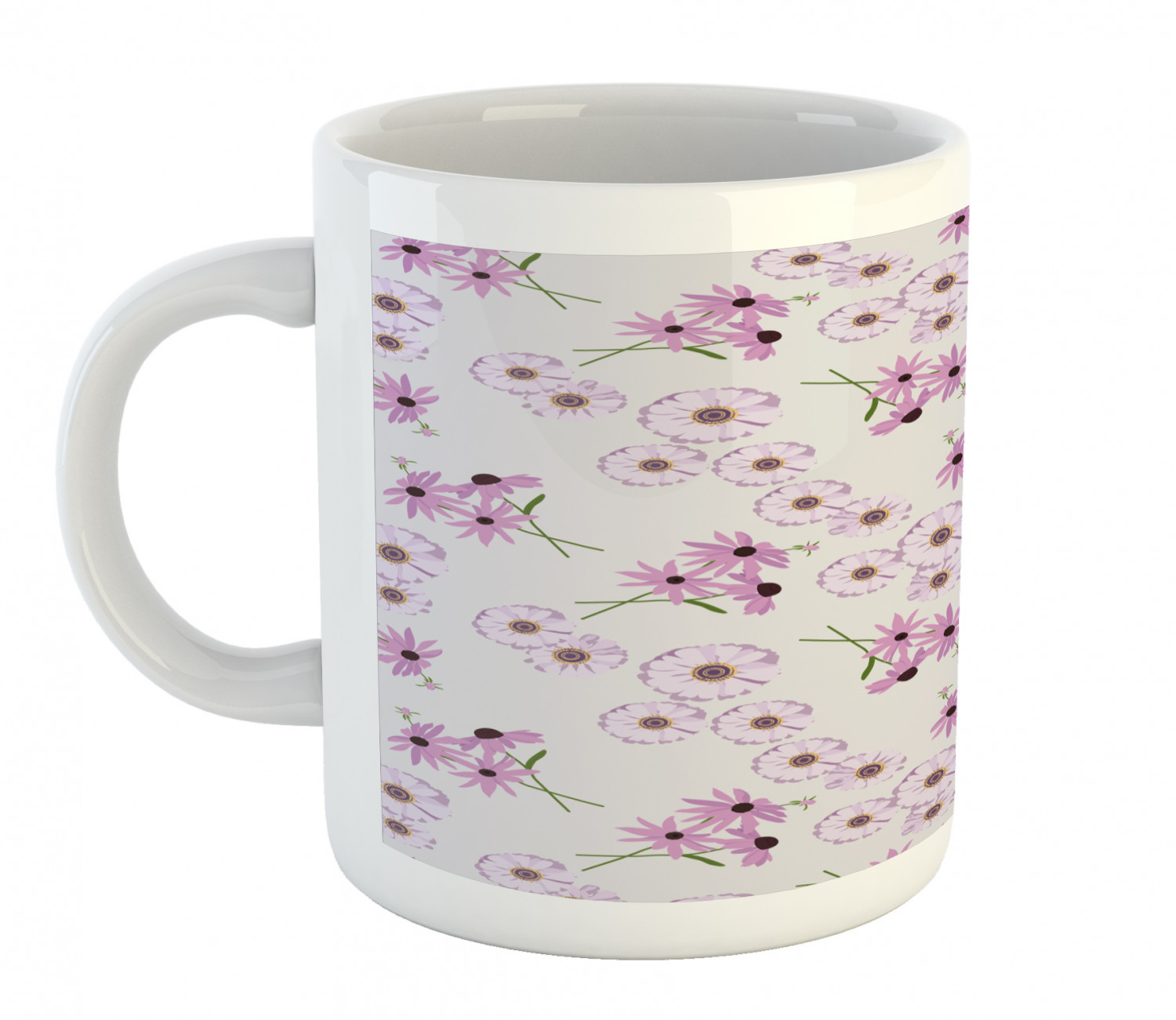 Coffee Unique Mug 11 oz Printed Ceramic Design Cup Ambesonne