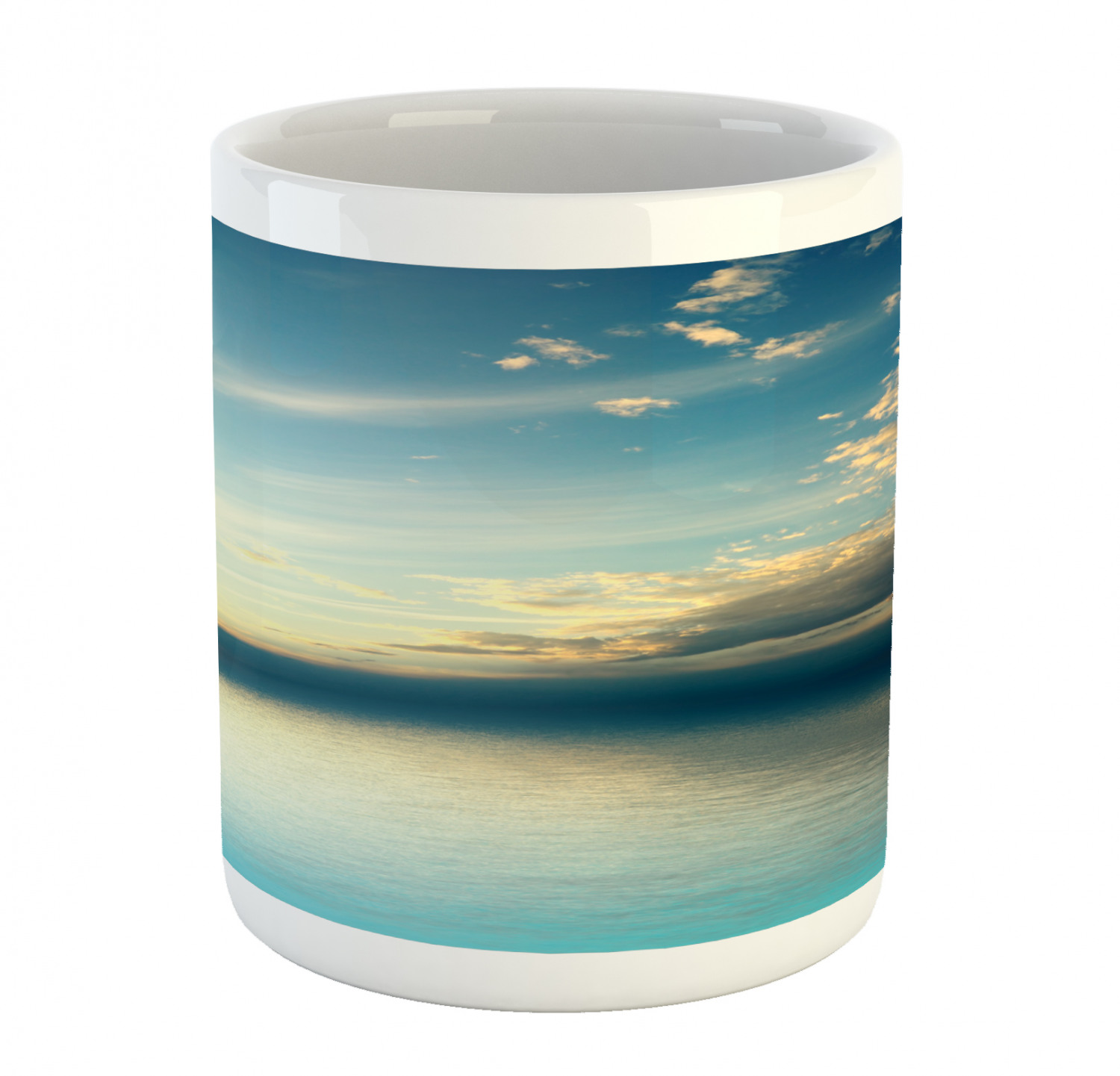 Coffee Unique Mug 11 oz Printed Ceramic Design Cup Ambesonne