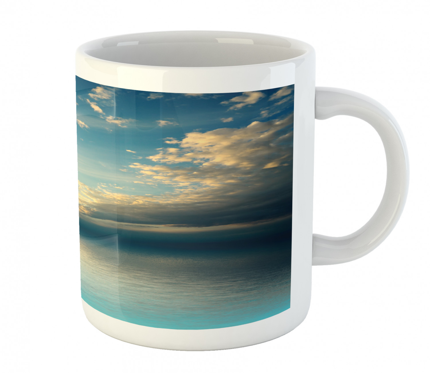 Coffee Unique Mug 11 oz Printed Ceramic Design Cup Ambesonne