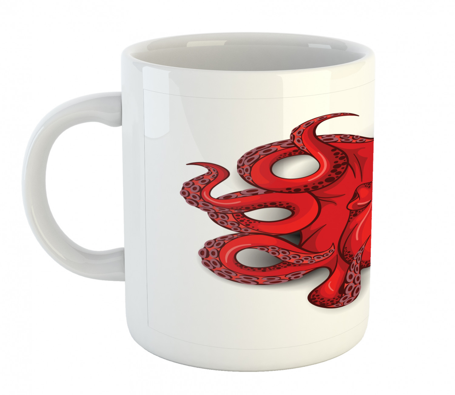 Coffee Unique Mug 11 oz Printed Ceramic Design Cup Ambesonne