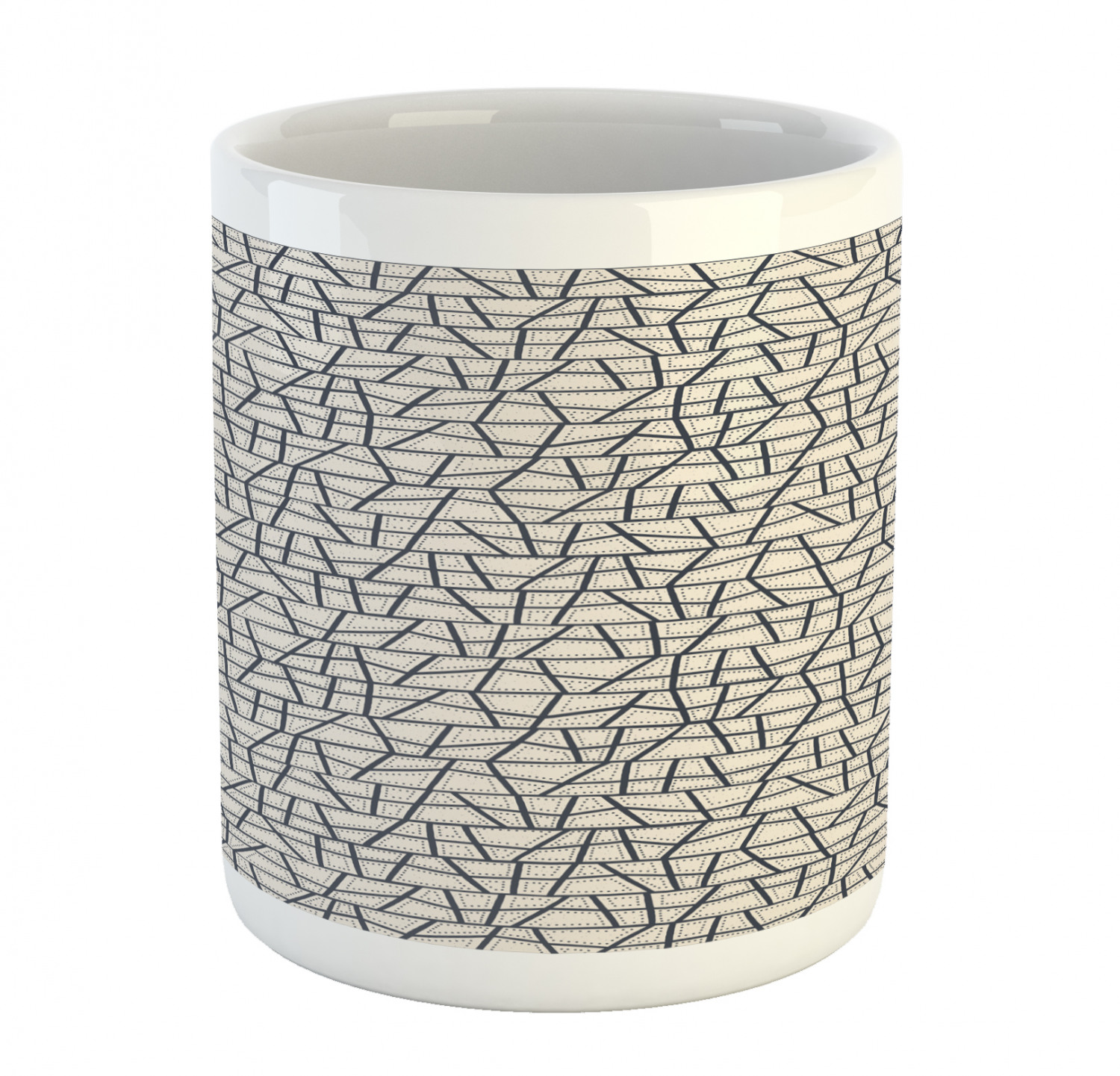 Coffee Unique Mug 11 oz Printed Ceramic Design Cup Ambesonne