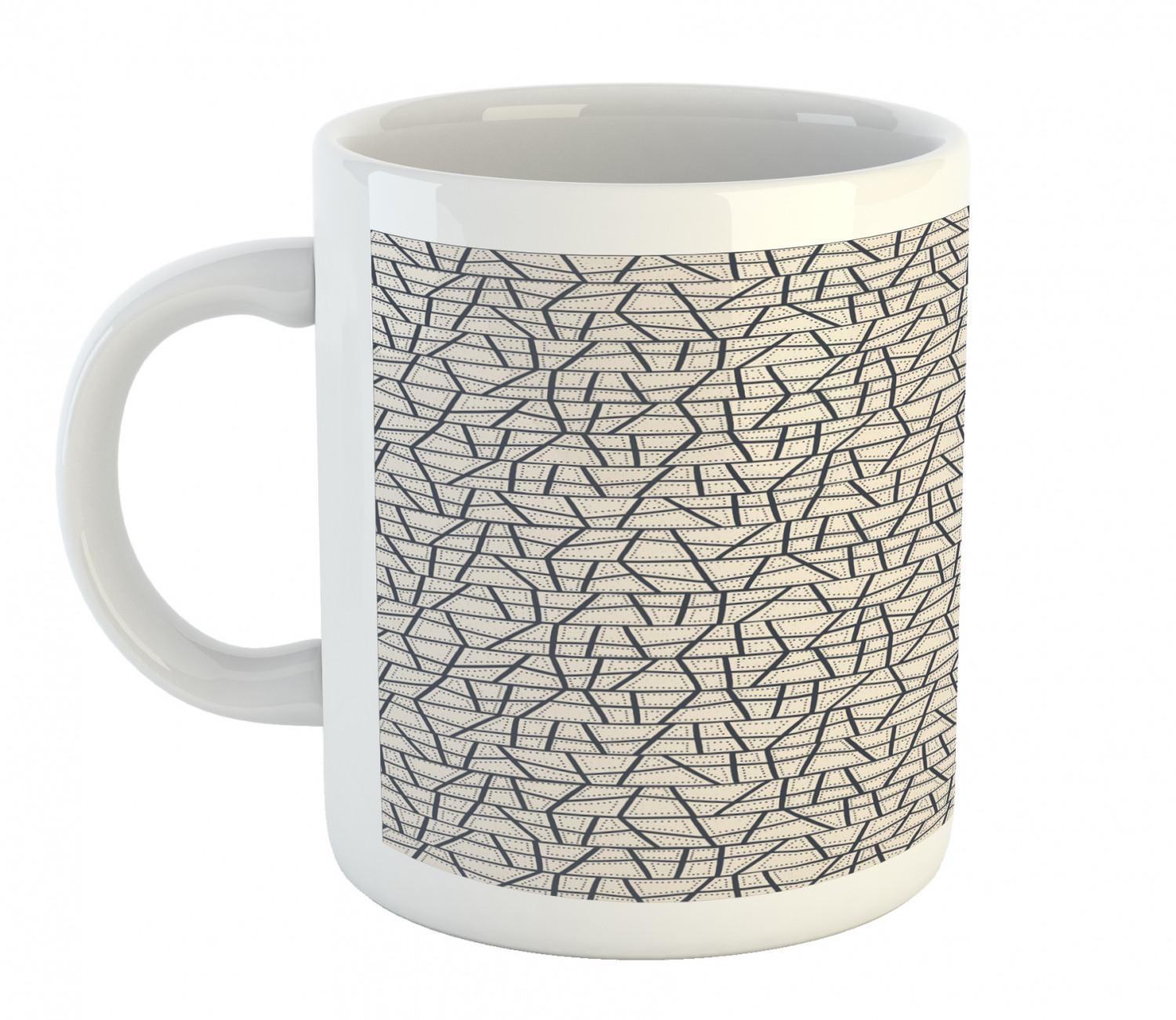 Coffee Unique Mug 11 oz Printed Ceramic Design Cup Ambesonne